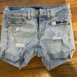 Denim ripped shorts